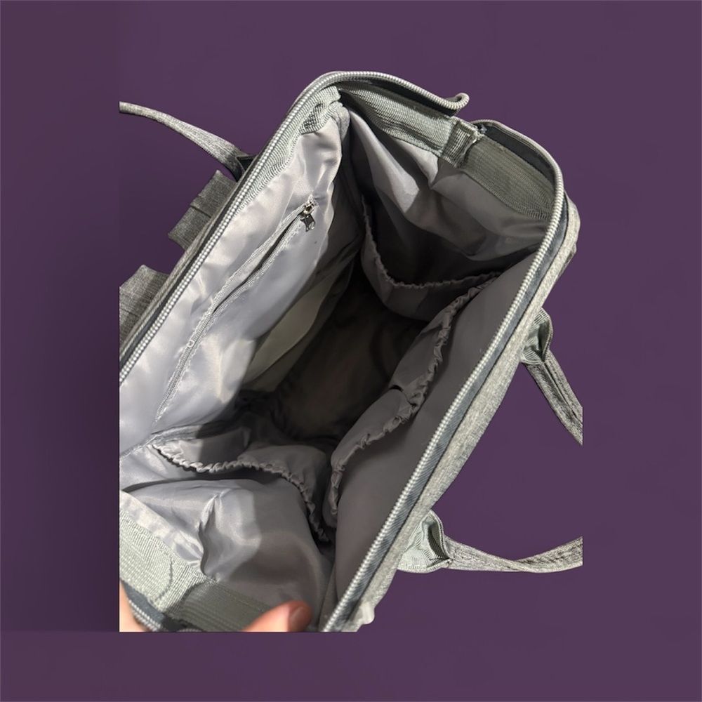Gray Baby Bag Backpack​ - Picture 3 of 6